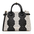 Burberry Laser Cut Leather Banner Medium Tote (SHF-22096)