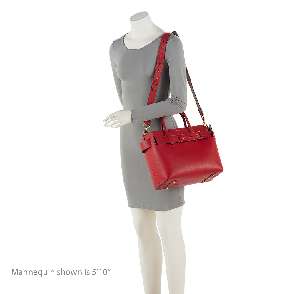 Burberry Leather Belted Marais Small Tote (SHF-20584)