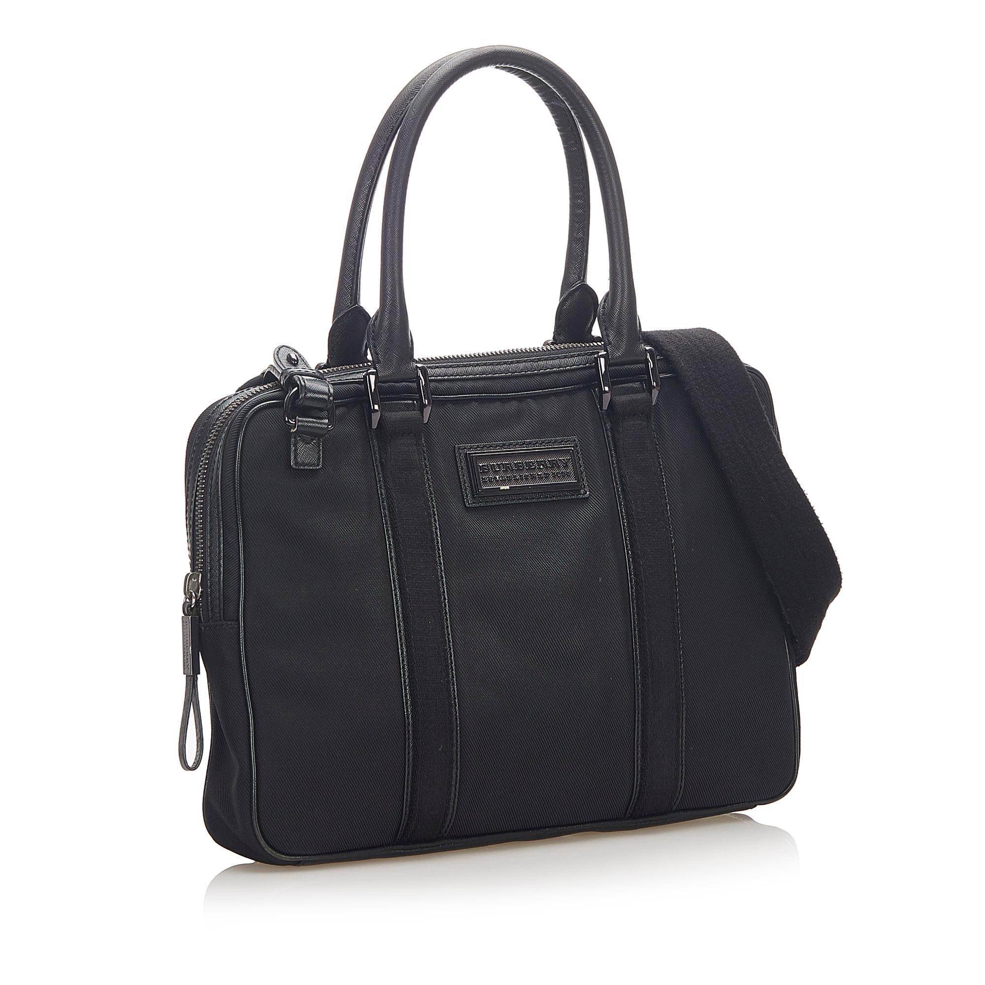 Burberry Leather Boston (SHG-17484)