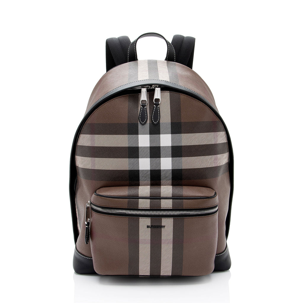 Burberry E-Canvas House Check Jett Backpack (SHF-qMCEAL)