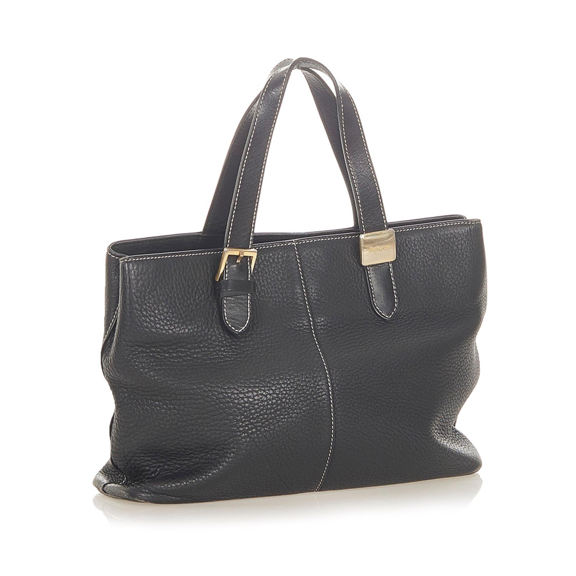 Burberry Leather Handbag (SHG-19385)