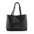 Burberry Leather Haymarket Check Reversible Small Tote