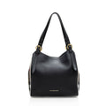 Burberry Leather House Check Derby Canterbury Small Tote (SHF-18431)