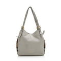 Burberry Leather House Check Derby Canterbury Small Tote (SHF-22598)