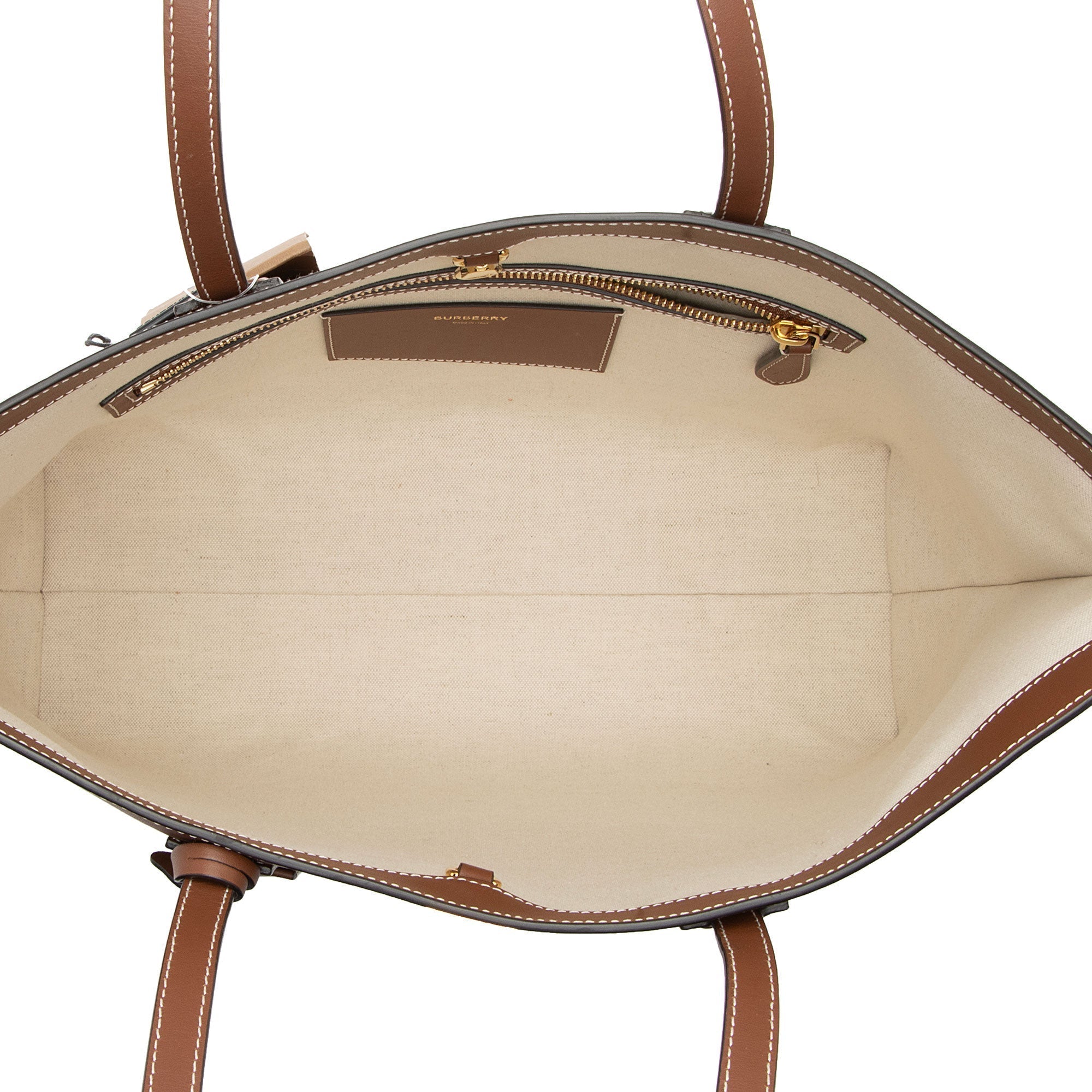Burberry Leather TB Medium Tote (SHF-ypVIER)
