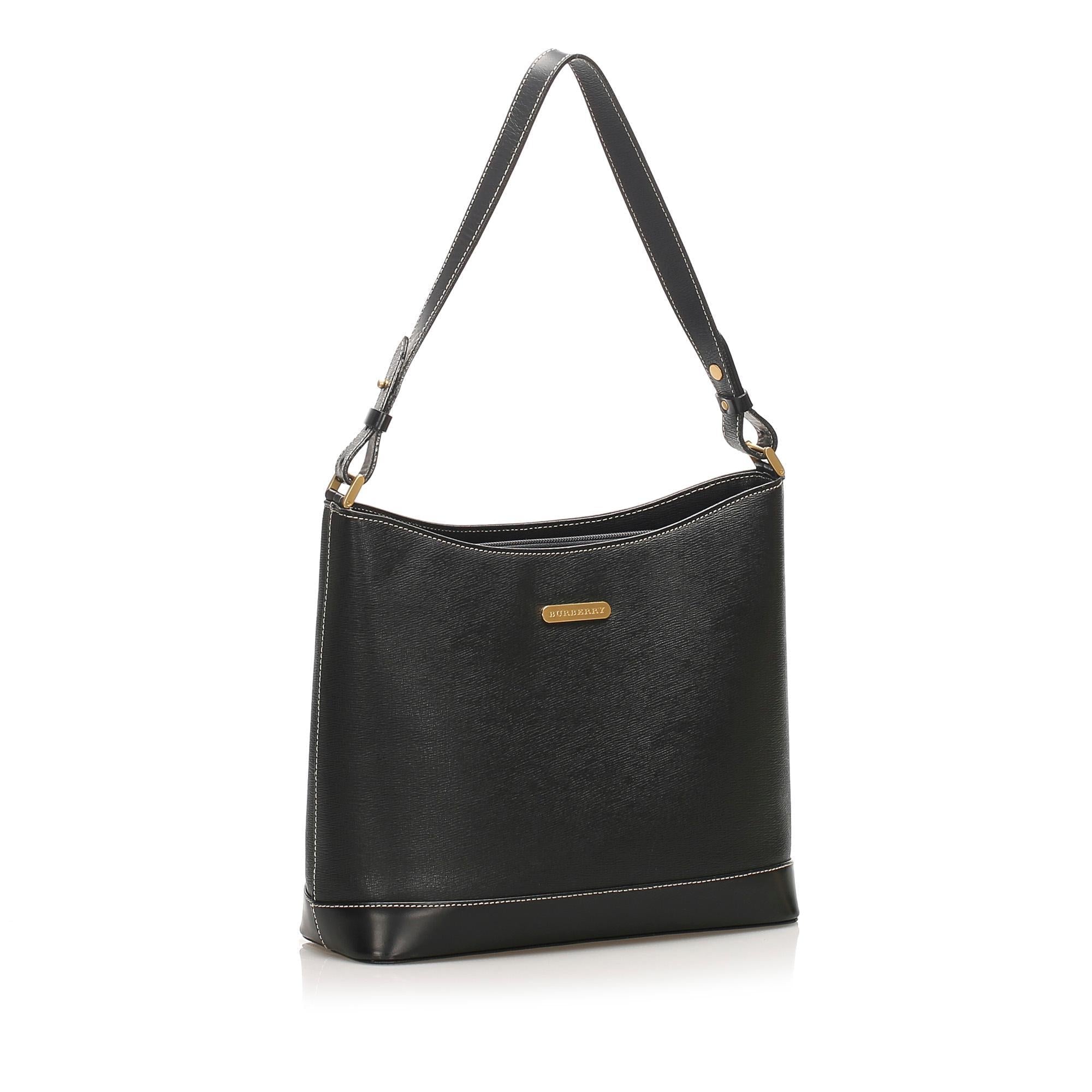 Burberry Leather Shoulder Bag (SHG-12045)