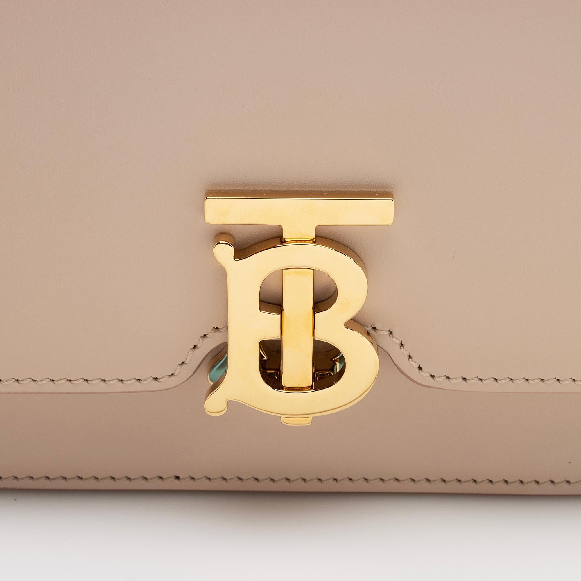 Burberry Leather TB Flap Mini Shoulder Bag (SHF-22806)