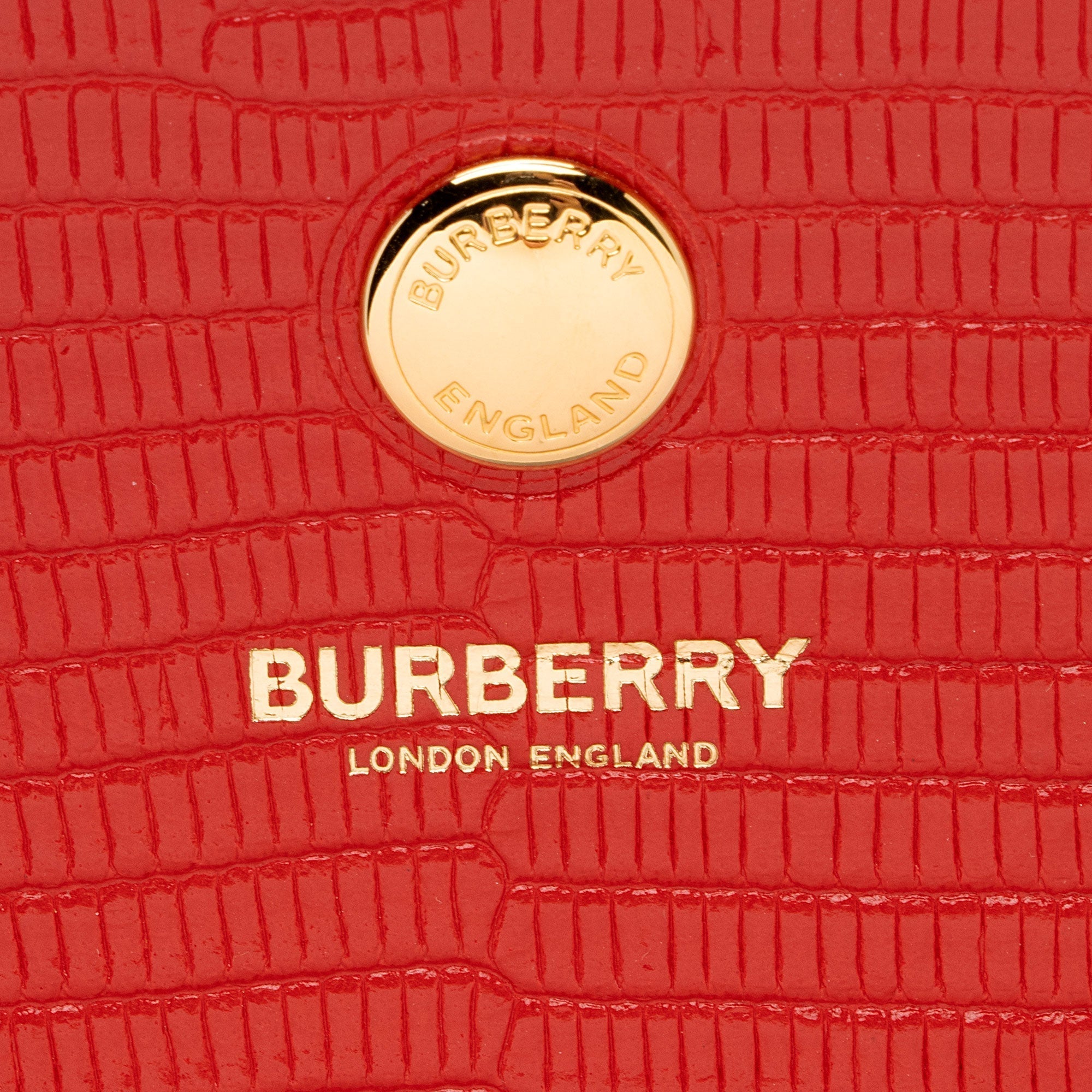 Burberry Lizard Embossed Leather Title Medium Tote (SHF-OreTYK)