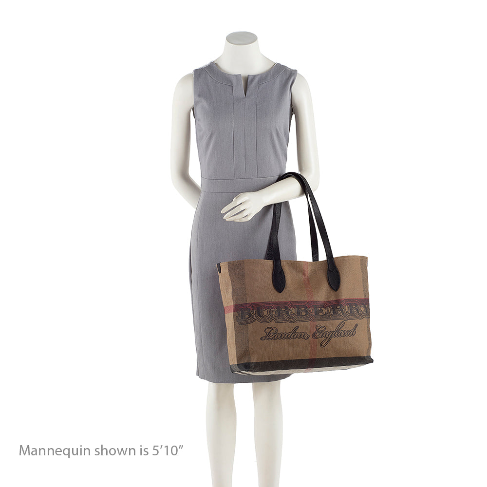 Burberry Mega Check Doodle Medium Tote (SHF-17464)