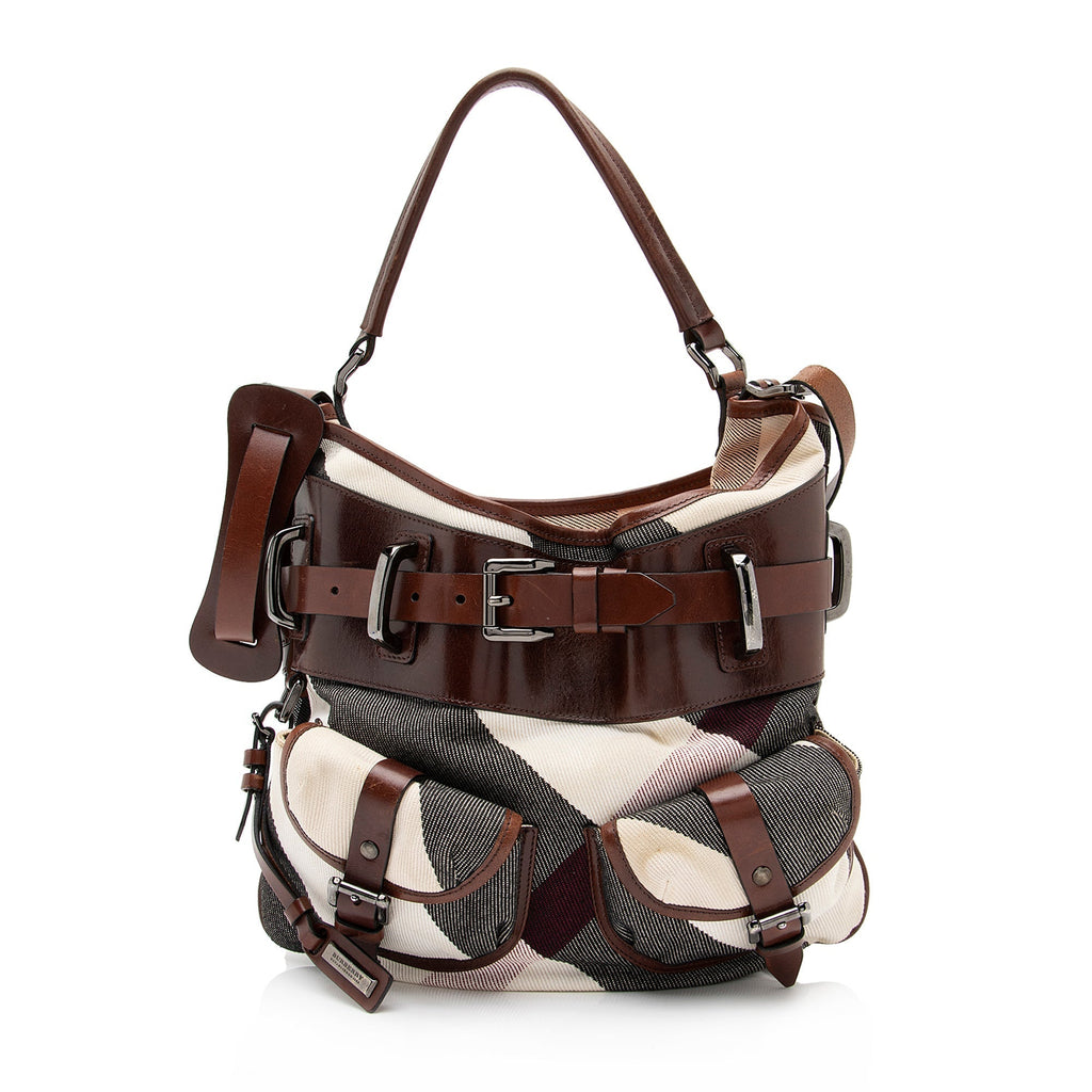 Burberry Mega Check Shoulder Bag (SHF-23563)
