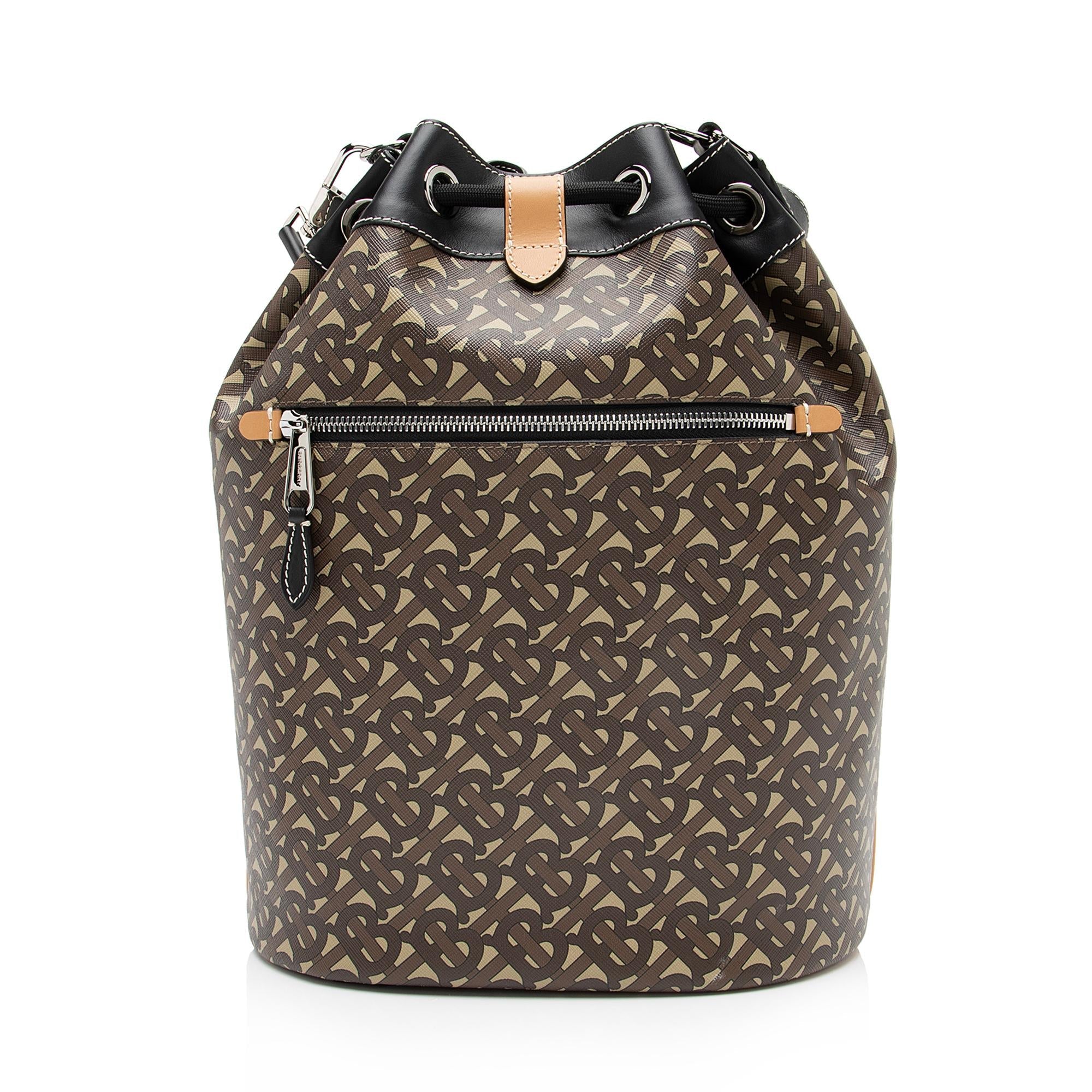 Burberry Monogram TB Bridle Chesterton Bucket Bag (SHF-23254)