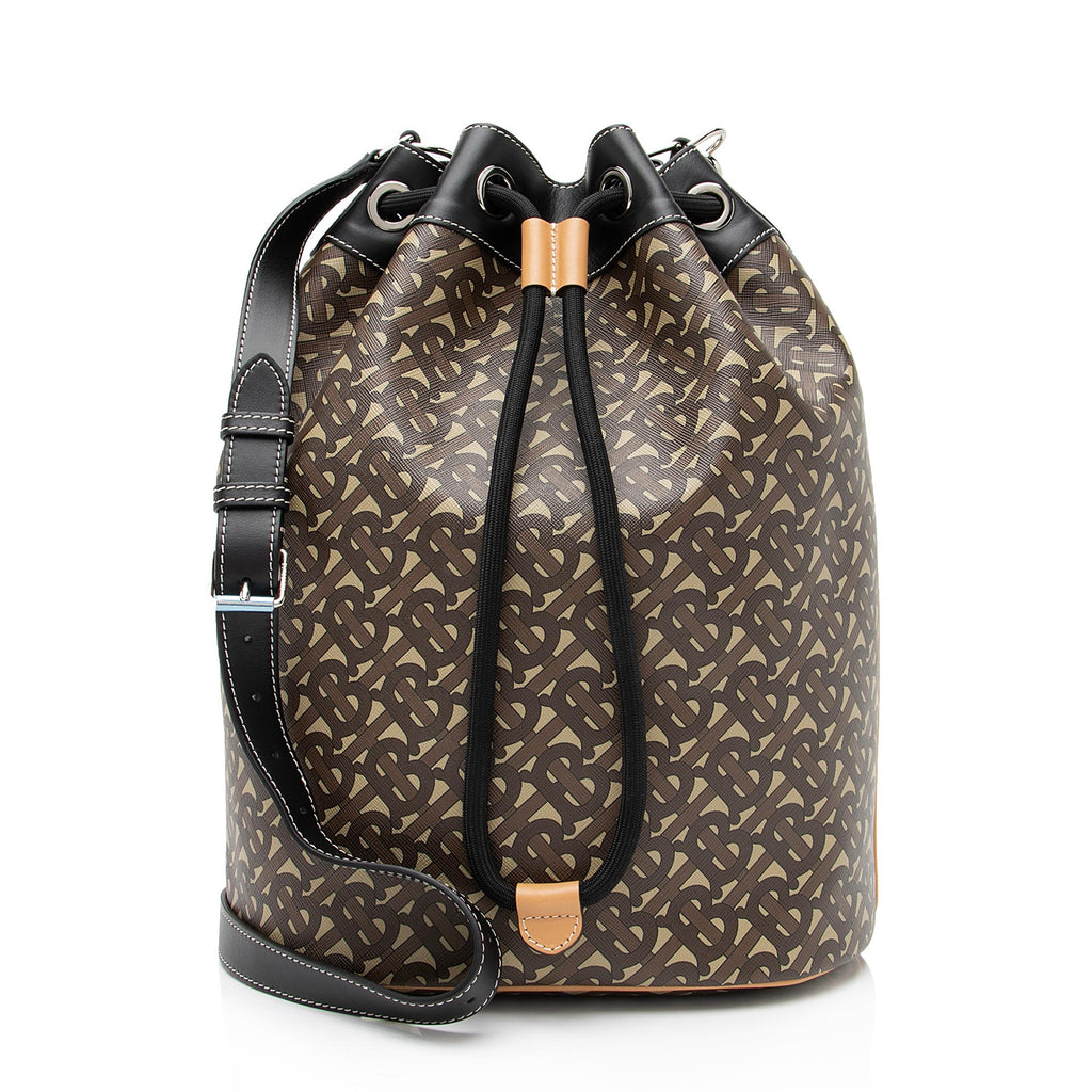 Burberry Monogram TB Bridle Chesterton Bucket Bag (SHF-23254)