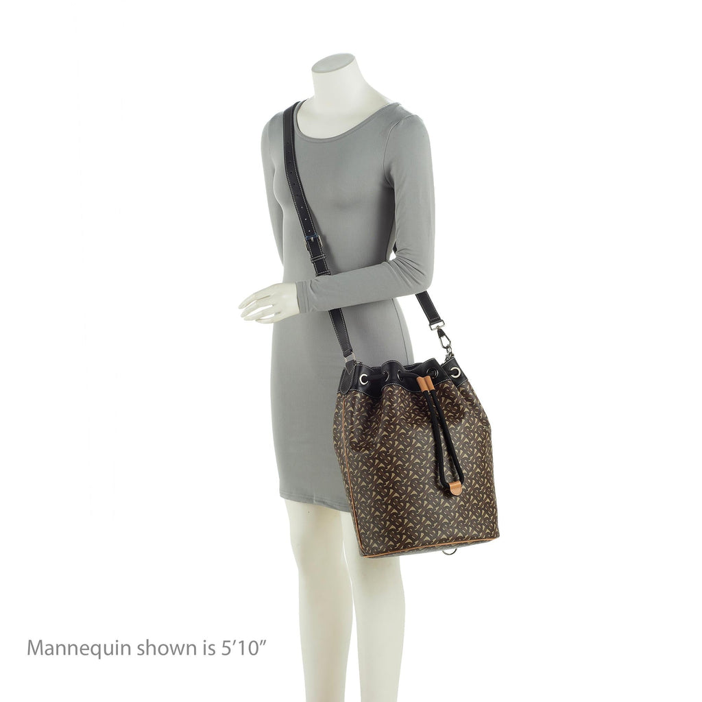 Burberry Monogram TB Bridle Chesterton Bucket Bag (SHF-23254)