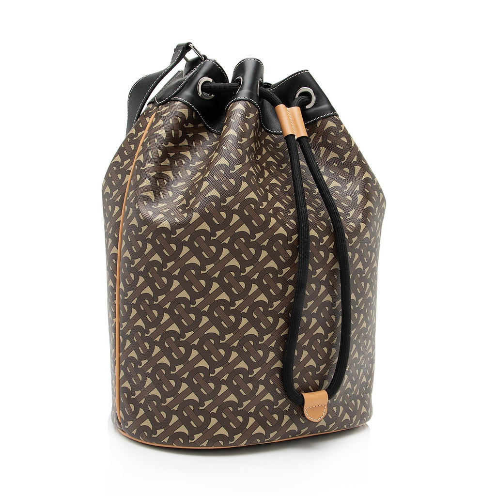 Burberry Monogram TB Bridle Chesterton Bucket Bag (SHF-23254)