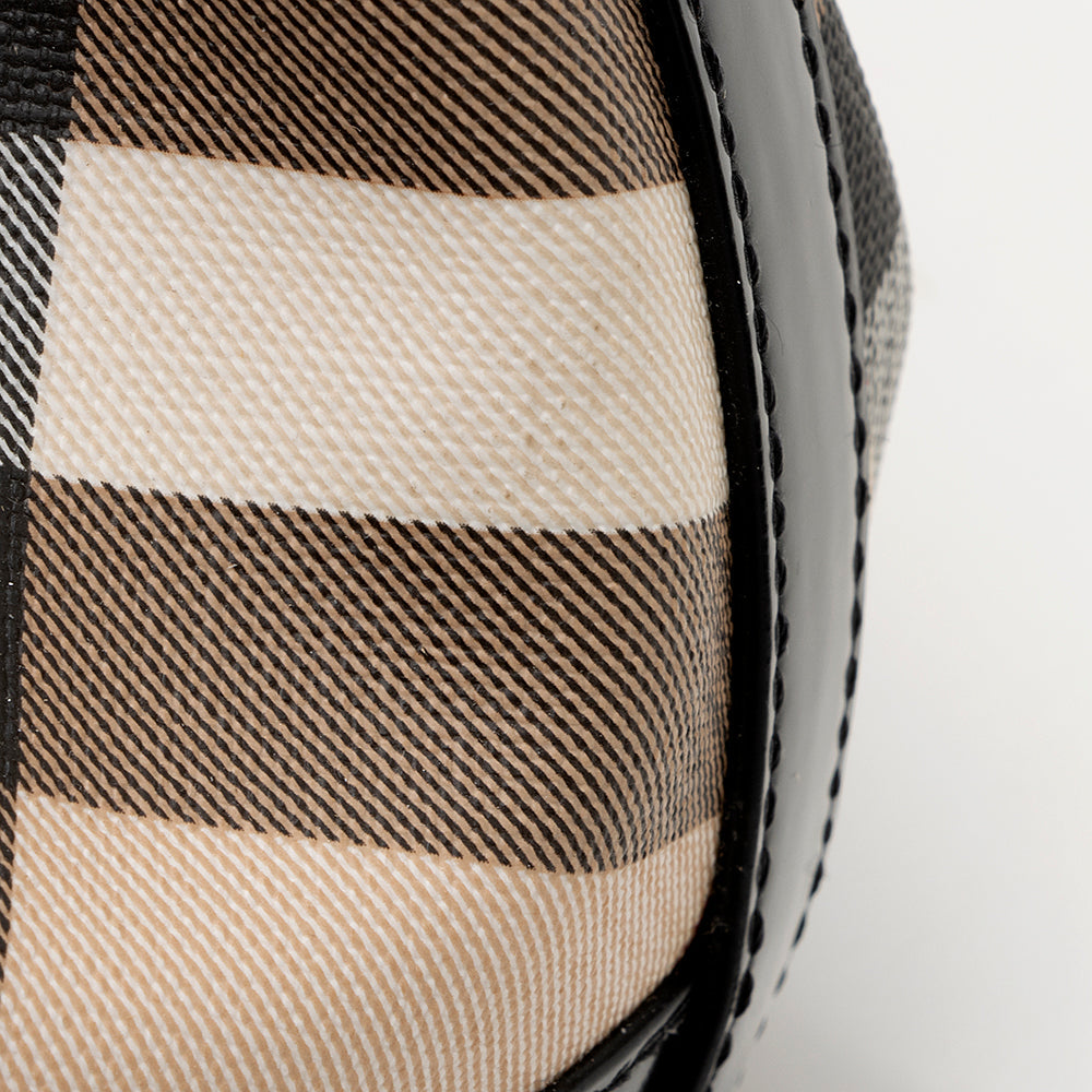Burberry Nova Check Beaton Drawstring Shoulder Bag (SHF-18615)