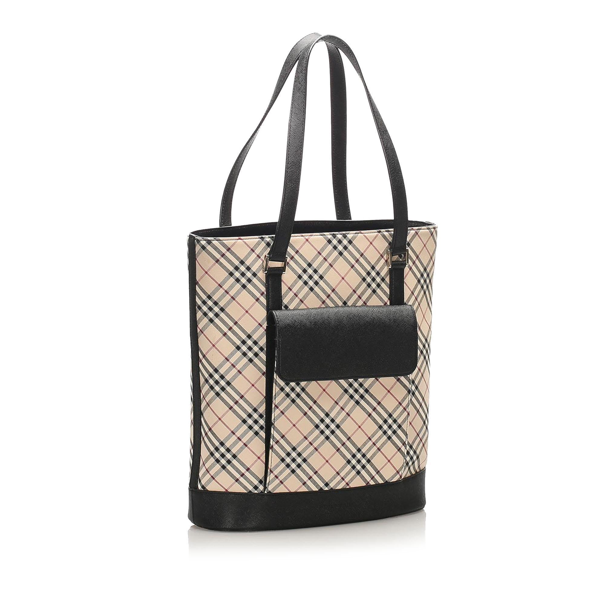 Burberry Nova Check Canvas Tote Bag (SHG-14225)
