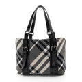 Burberry Nylon Beat Check Lowry Medium Tote (SHF-I5tUwx)