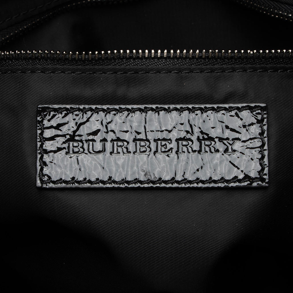 Burberry Nylon Beat Check Lowry Small Tote (SHF-7JwJMZ)