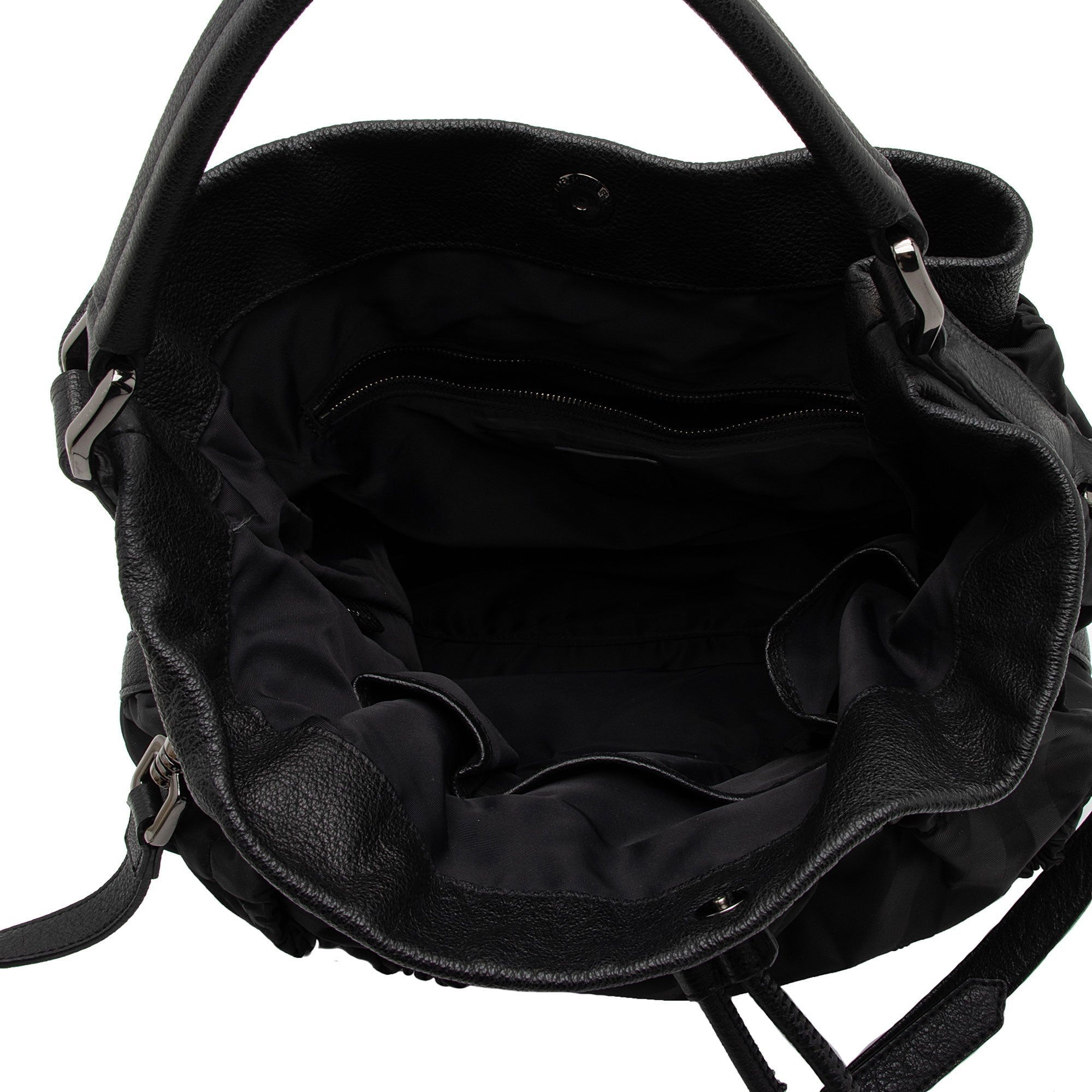 Burberry Nylon Check Large Hobo (SHF-o0QWiZ)
