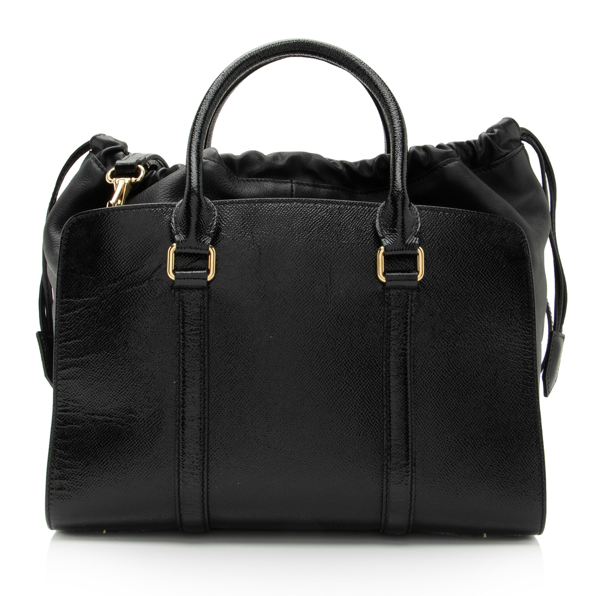 Burberry Patent Leather Dinton Medium Tote (SHF-zVzEIJ)
