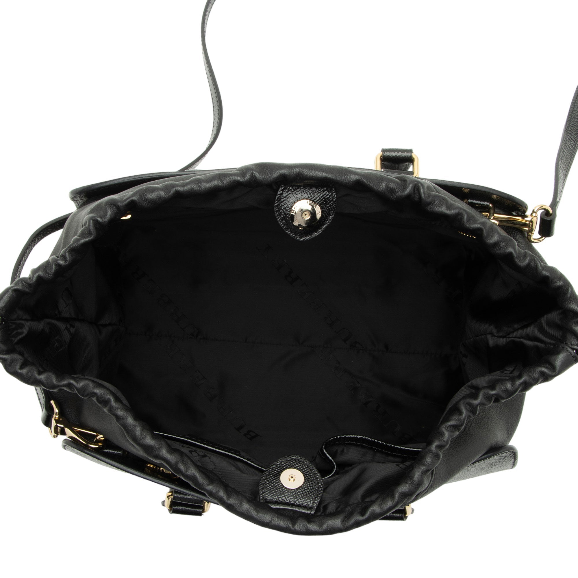 Burberry Patent Leather Dinton Medium Tote (SHF-zVzEIJ)