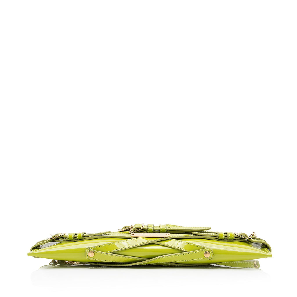 Burberry Patent Leather Parmoor Prorsum Clutch (SHF-23381)