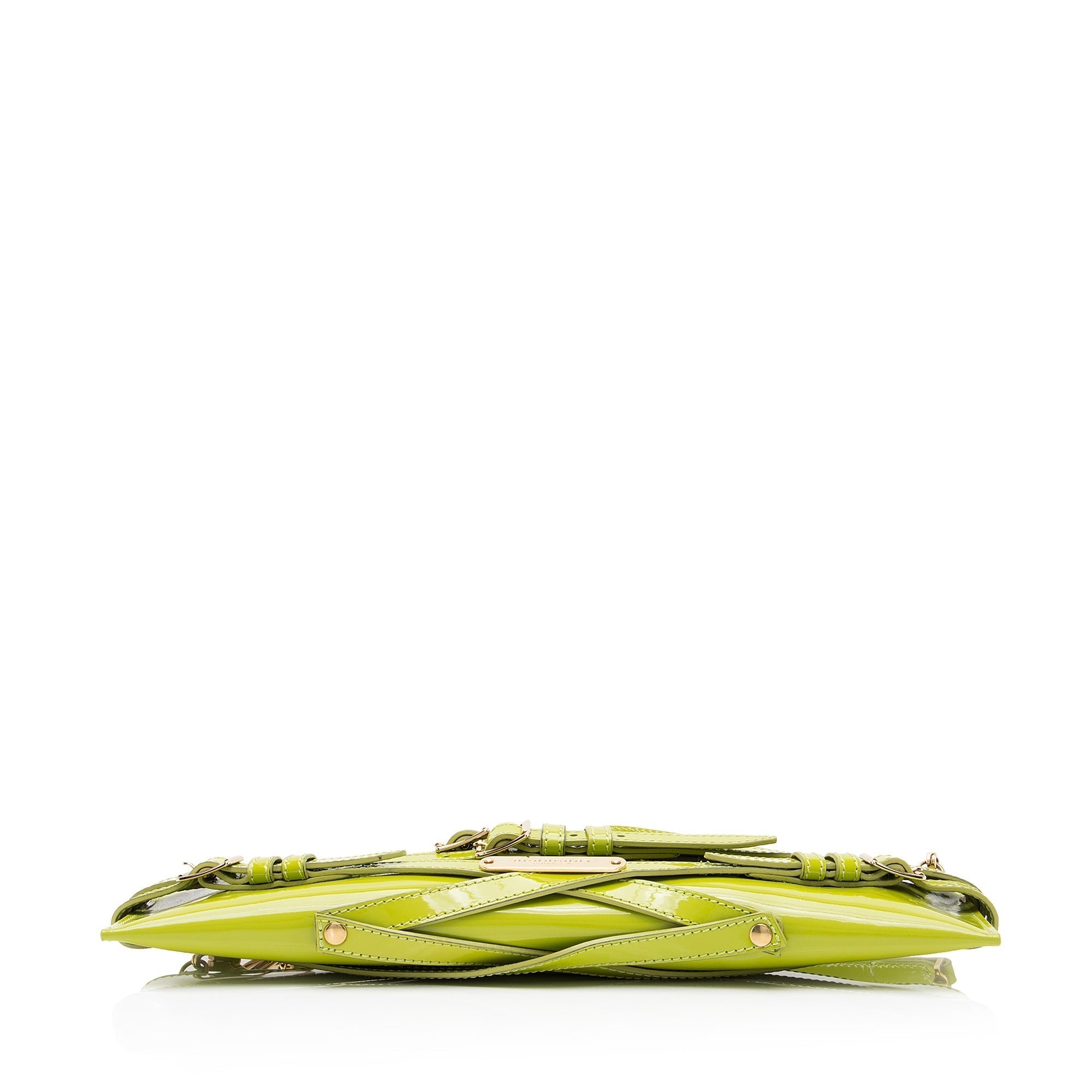 Burberry Patent Leather Parmoor Prorsum Clutch (SHF-23381)