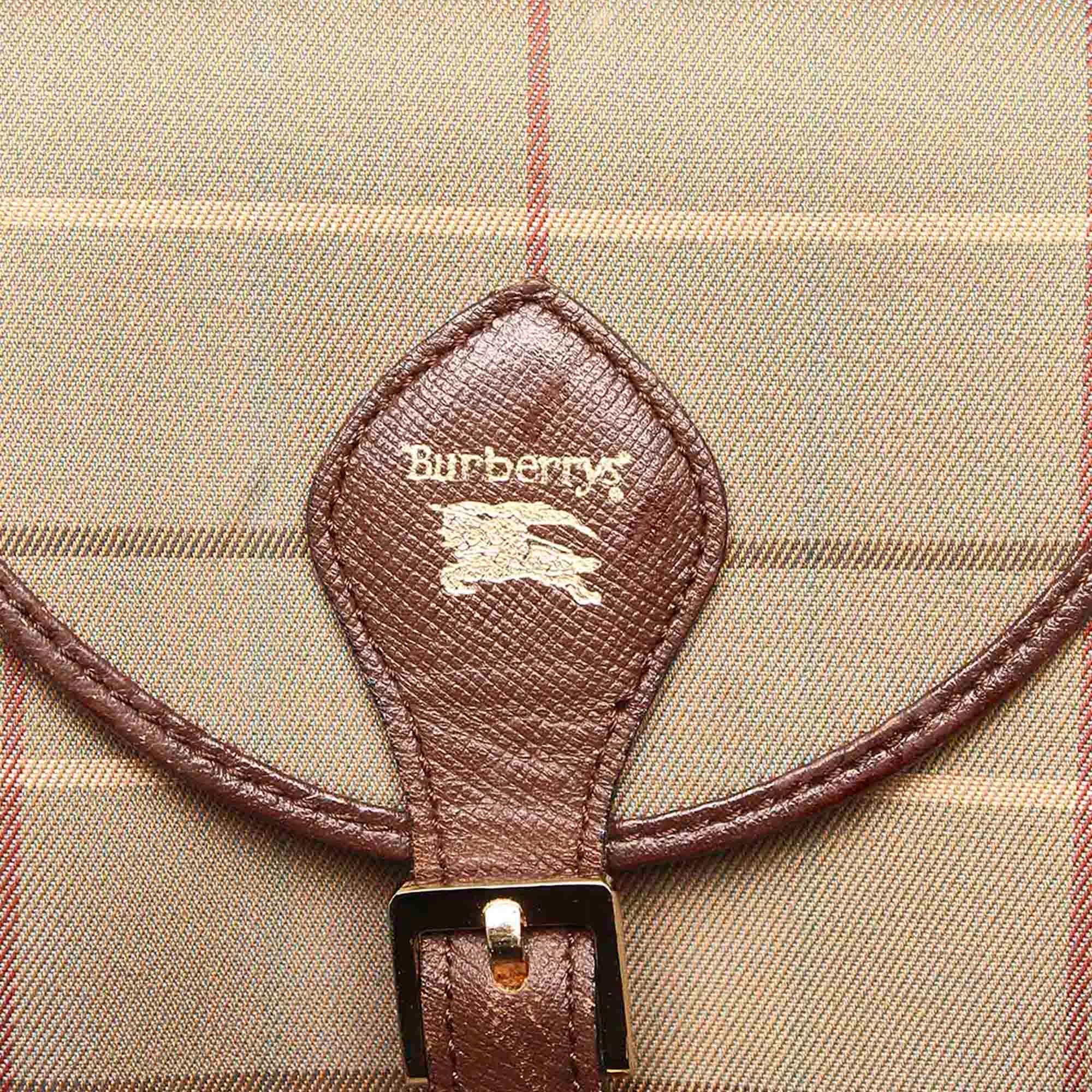 Burberry Plaid Canvas Crossbody Bag (SHG-22369)