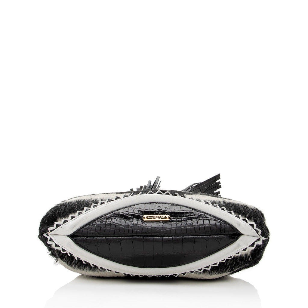 Burberry Prorsum Alpaca Alligator Suede Wilbur Crossbody Bag (SHF-22523)