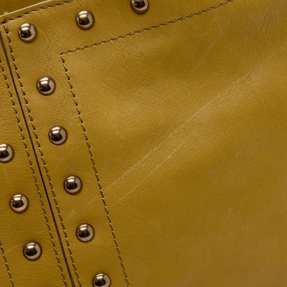 Burberry Prosum Leather Studded Hobo (SHF-18481)