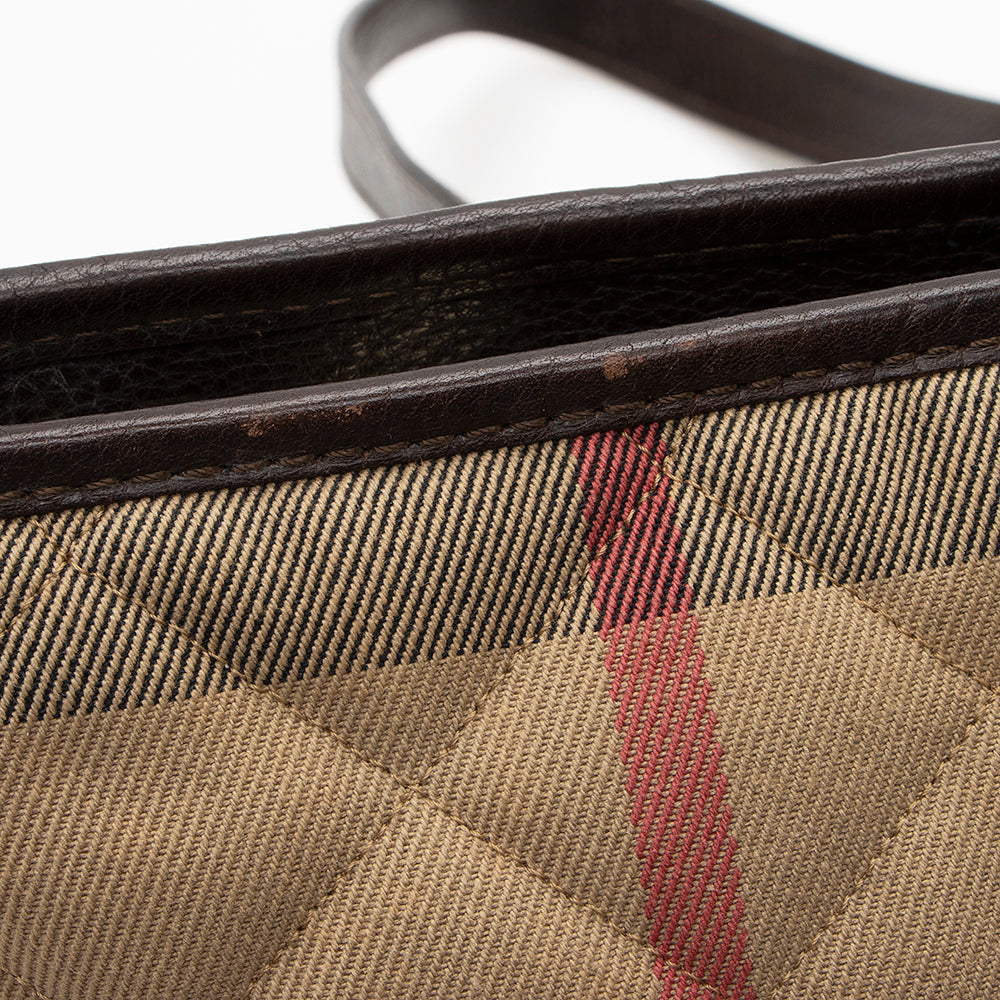 Burberry Quilted House Check Manor Tote - FINAL SALE (SHF-17164)