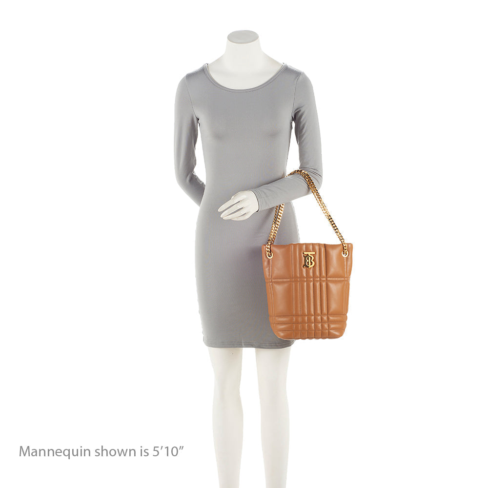Burberry Quilted Lambskin Lola Small Bucket Bag (SHF-21197)