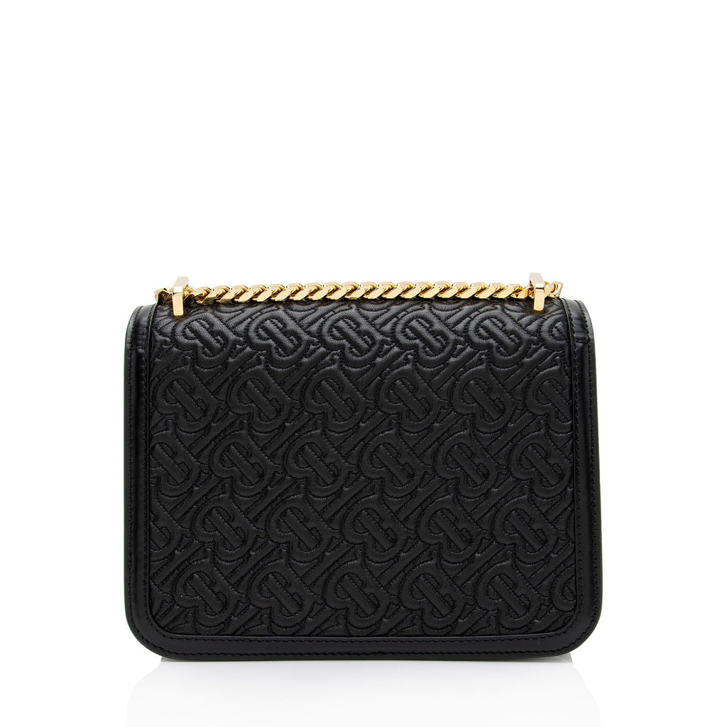 Burberry Quilted Lambskin TB Flap Chain Small Shoulder Bag (SHF-CKbjKv)