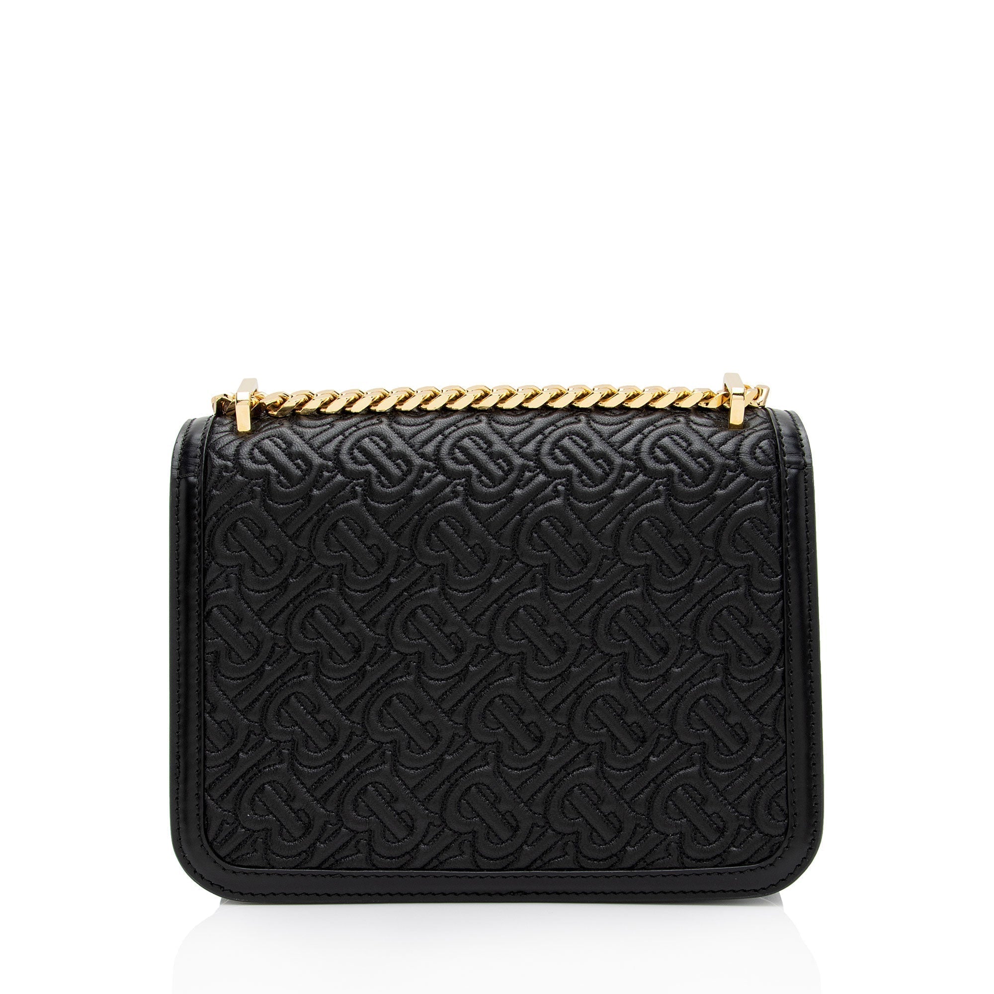 Burberry Quilted Lambskin TB Flap Chain Small Shoulder Bag (SHF-CKbjKv)