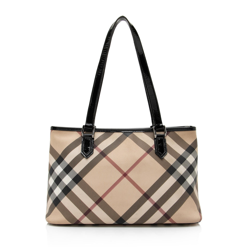 Burberry Super Nova Check Regent Tote (SHF-hyJb8u)