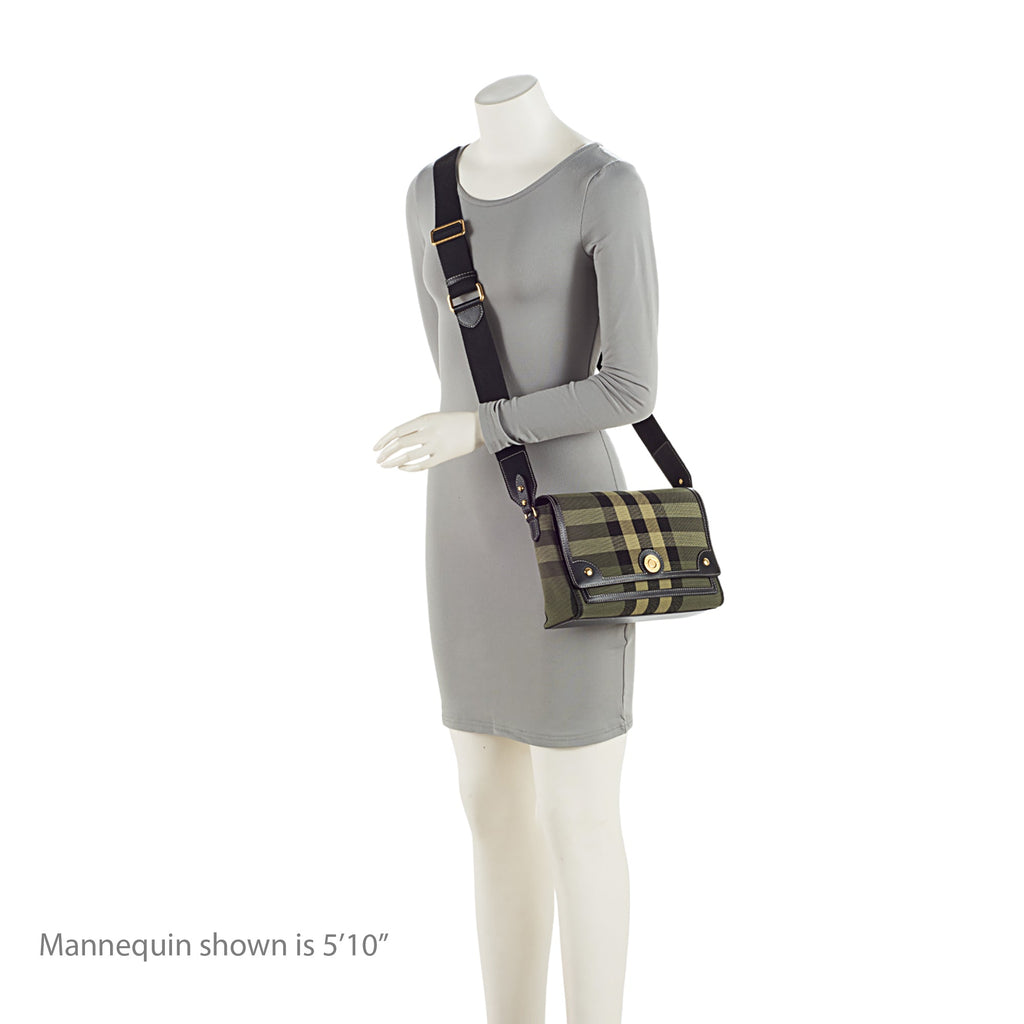 Burberry Tartan Check Calfskin Note Bag (SHF-Ek9q6h)