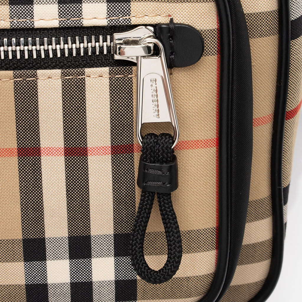Burberry Vintage Canvas Check Leather Crossbody Bag (SHF-23042)