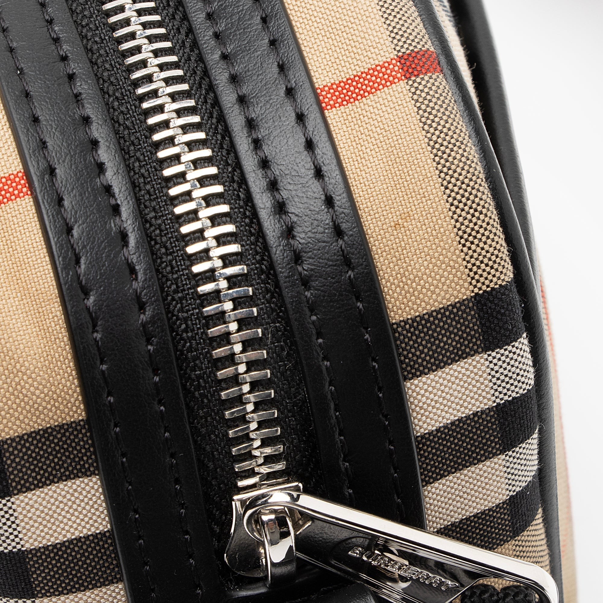 Burberry Vintage Canvas Check Leather Crossbody Bag (SHF-23042)