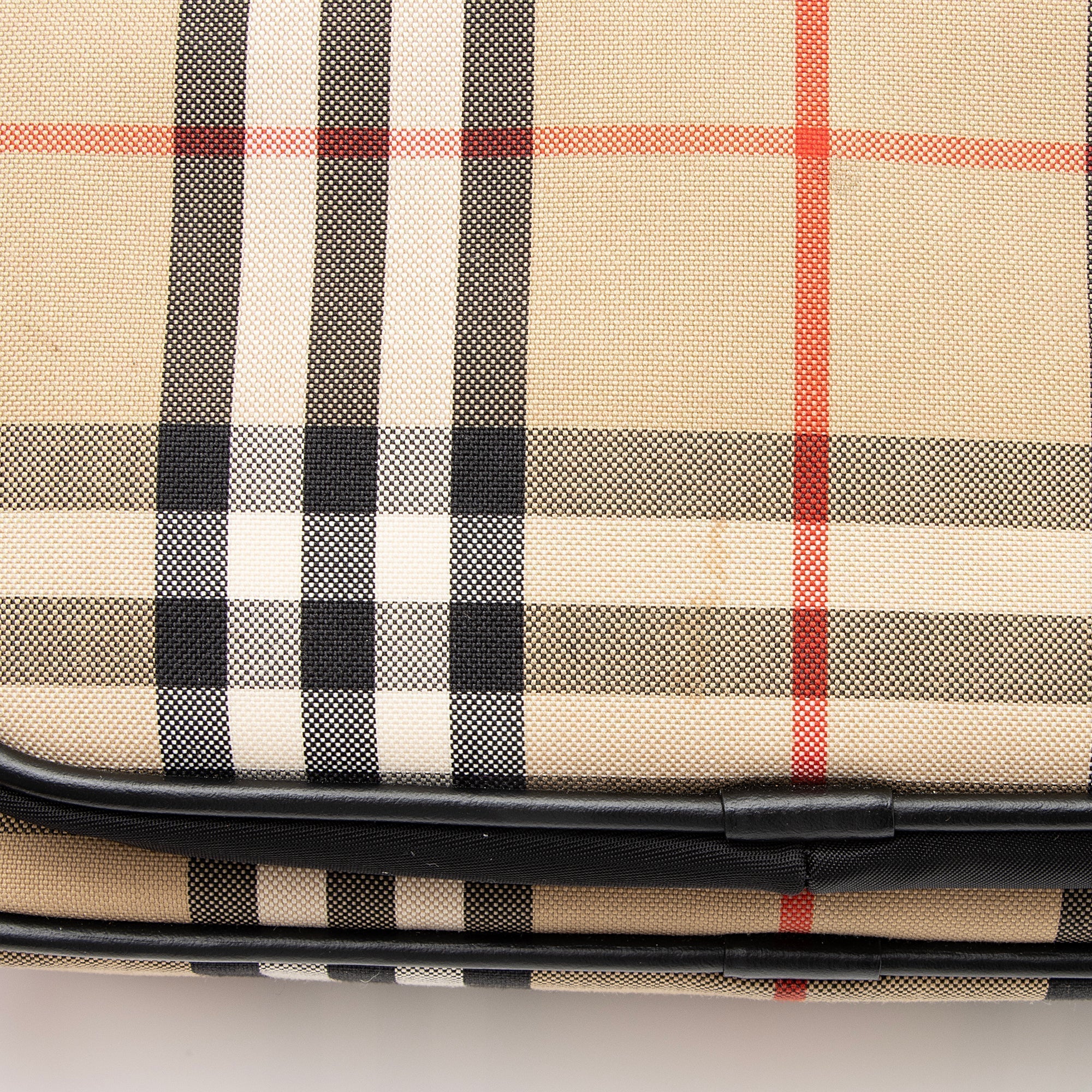 Burberry Vintage Canvas Check Leather Crossbody Bag (SHF-23042)