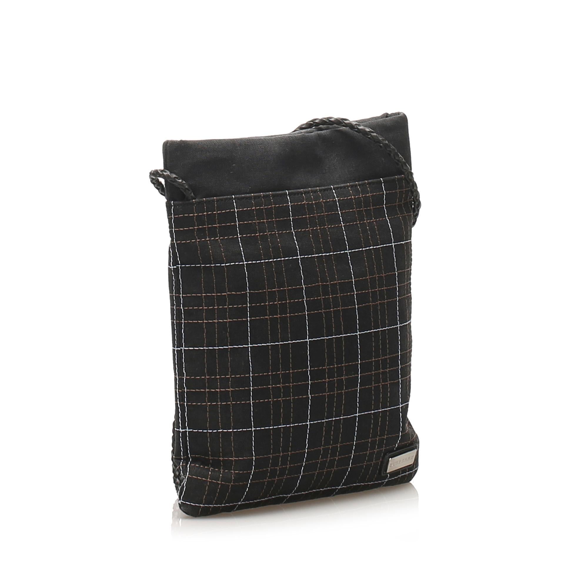Burberry Vintage Check Canvas Shoulder Bag (SHG-11840)