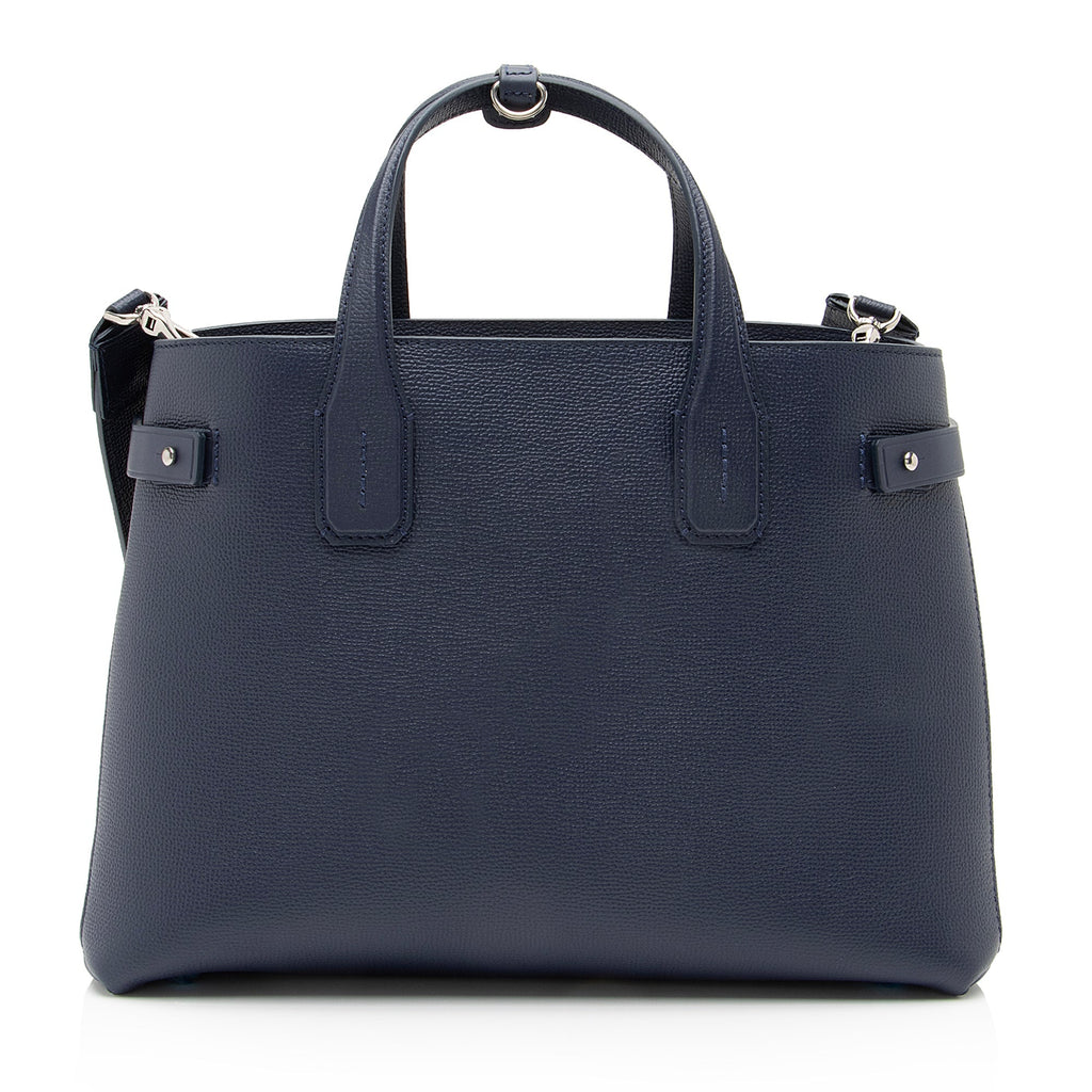 Burberry Vintage Check Leather Banner Medium Tote (SHF-23489)