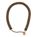 Vintage Chanel Quadruple Layered Chain Belt Black and Gold Leather & Gold Metal