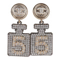 Chanel Crystal Embellished No. 5 Bottle Earrings