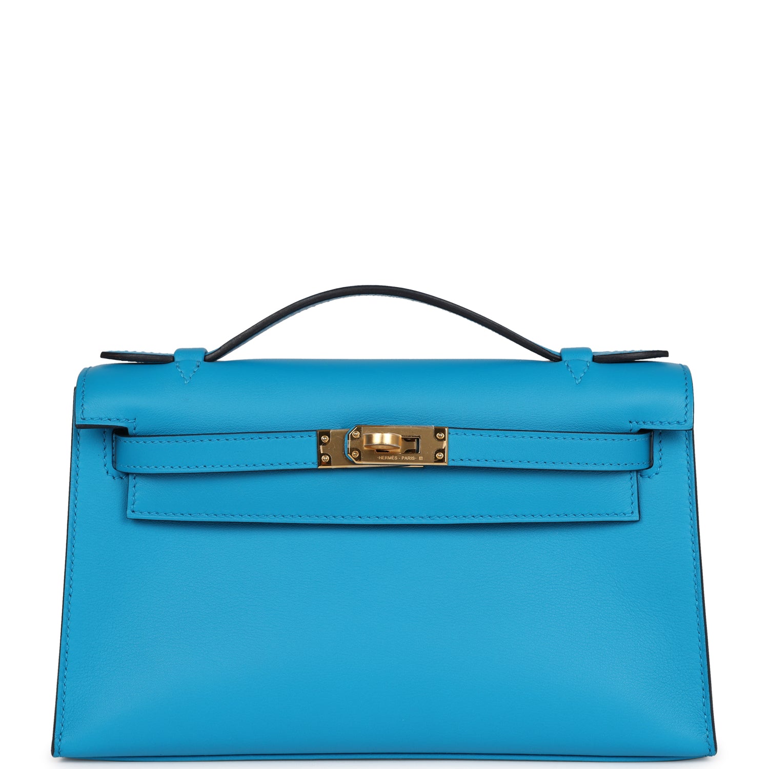 Hermes Kelly Pochette Bleu Frida Swift Gold Hardware