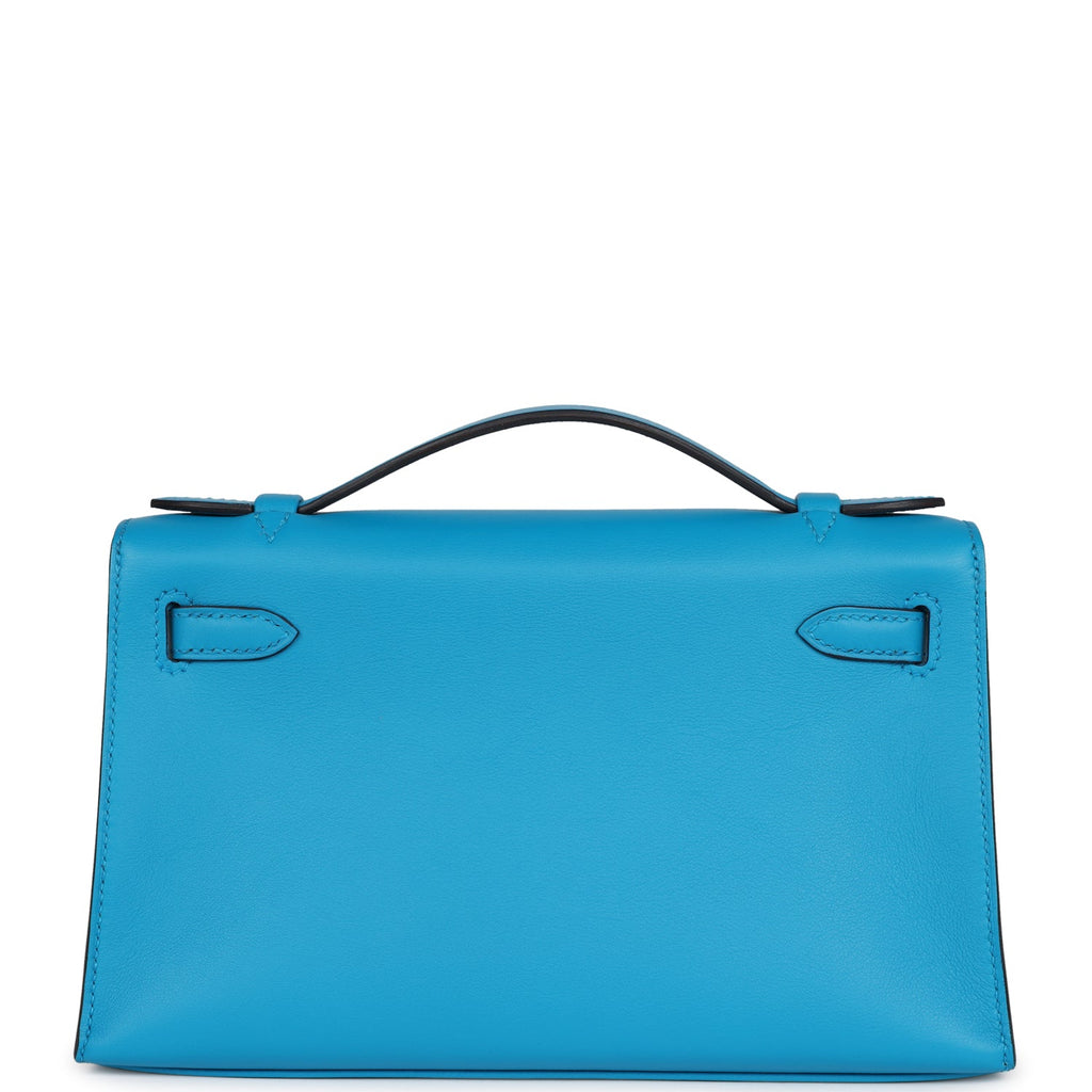 Hermes Kelly Pochette Bleu Frida Swift Gold Hardware
