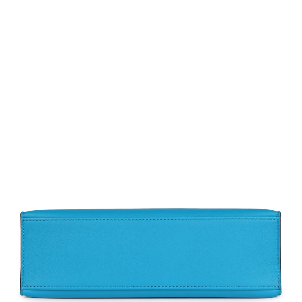 Hermes Kelly Pochette Bleu Frida Swift Gold Hardware