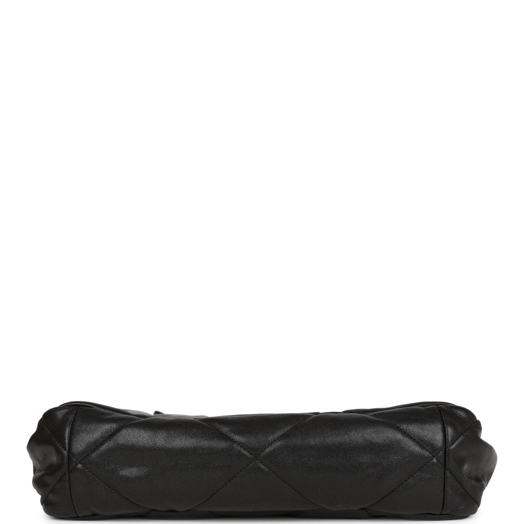 Pre-owned Chanel Large 19 Flap Bag Black Lambskin Mixed Hardware