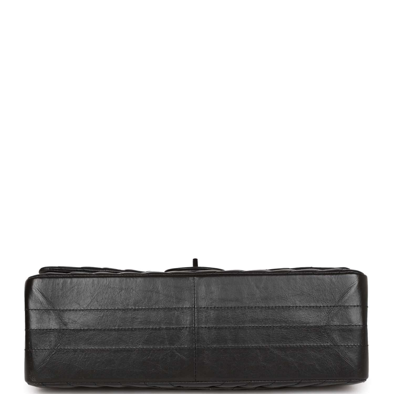 Pre-owned Chanel 226 Reissue 2.55 SO Black Chevron Calfskin Black Hardware