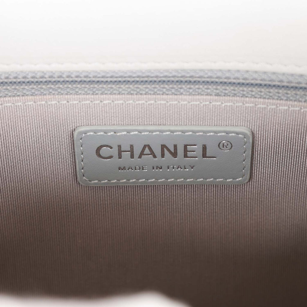 Pre-owned Chanel Companion Flap Bag Grey Goatskin Silver Hardware