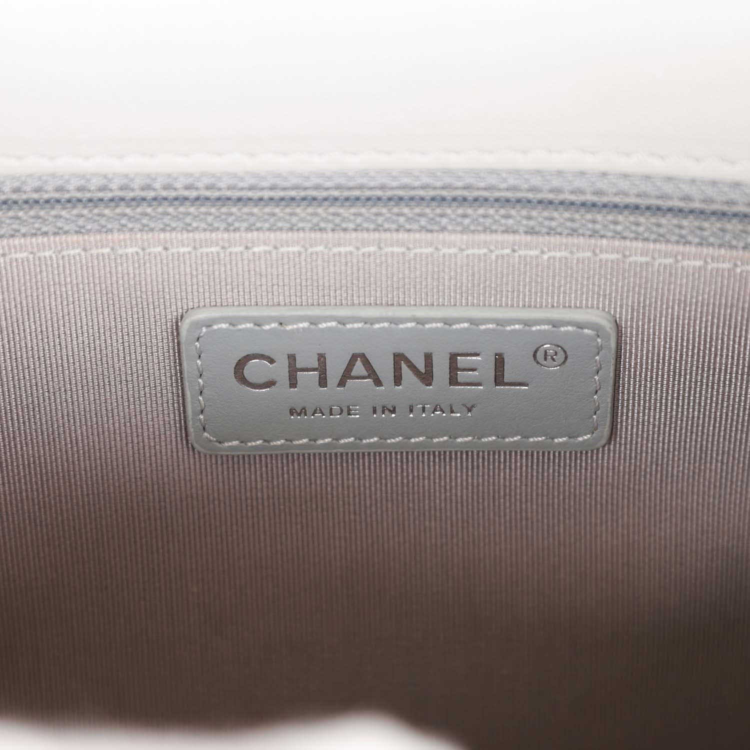 Pre-owned Chanel Companion Flap Bag Grey Goatskin Silver Hardware